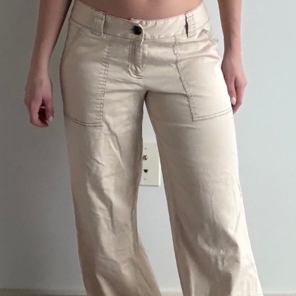 Vintage Y2K Portrait Wide Leg Pants‎ Size 13